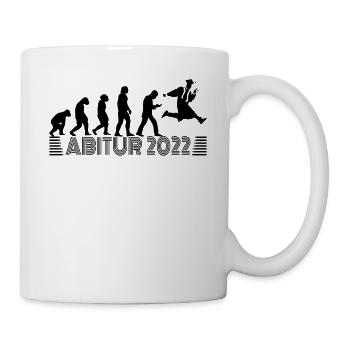 Abi 2022 Abitur passé Evolution rétro noir - Mug blanc - blanc - Droite