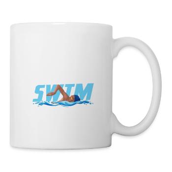 I Beat People With A Stick Swim Team Funny Swimmin - Tasse - Weiß - Rechts