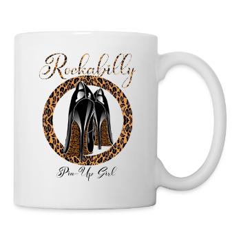 Rockabilly Leopumps Pin-Up - Tasse - Weiß - Rechts