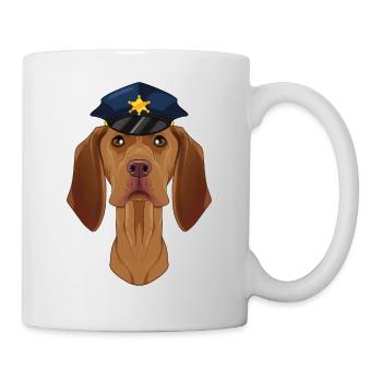 Police Vizsla Canine Handler I Police Dog I - Mug - white - Right