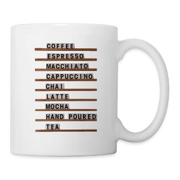 Coffee Varieties Coffeeshop Barista Hipster - Mug - white - Right
