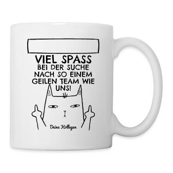 Abschiedsgeschenk Abschied Kollege Jobwechsel - Tasse - Weiß - Rechts