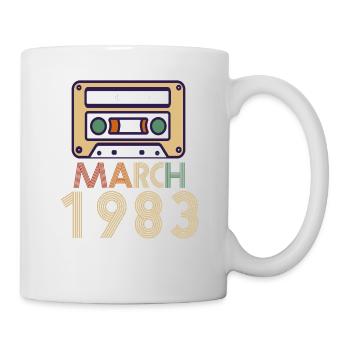 Cadeau du 39e anniversaire mars 1983 - Mug blanc - blanc - Droite