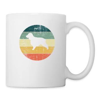 Cocker Spaniel Hund Hundeliebhaber Retro Geschenk - Tasse - Weiß - Rechts