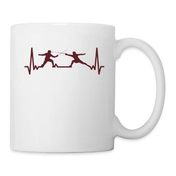 Fencing Heartbeat Games Fencing Games Fencing - Mug - white - Right