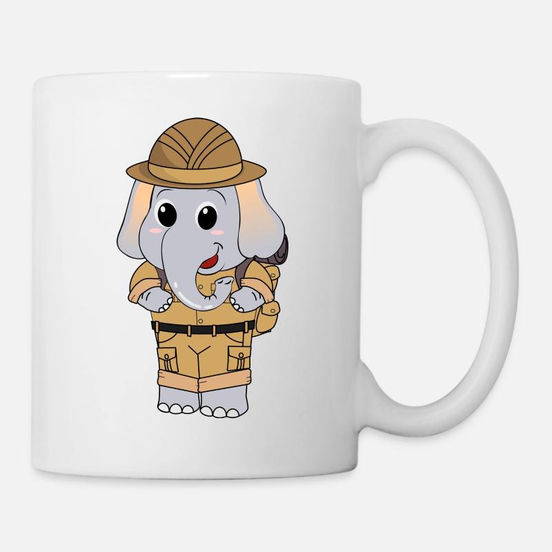 Safari Elephant - Mug - white