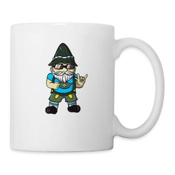 Bayrischer Gartenzwerg Rocker Lustiges Bayern - Tasse - Weiß - Rechts