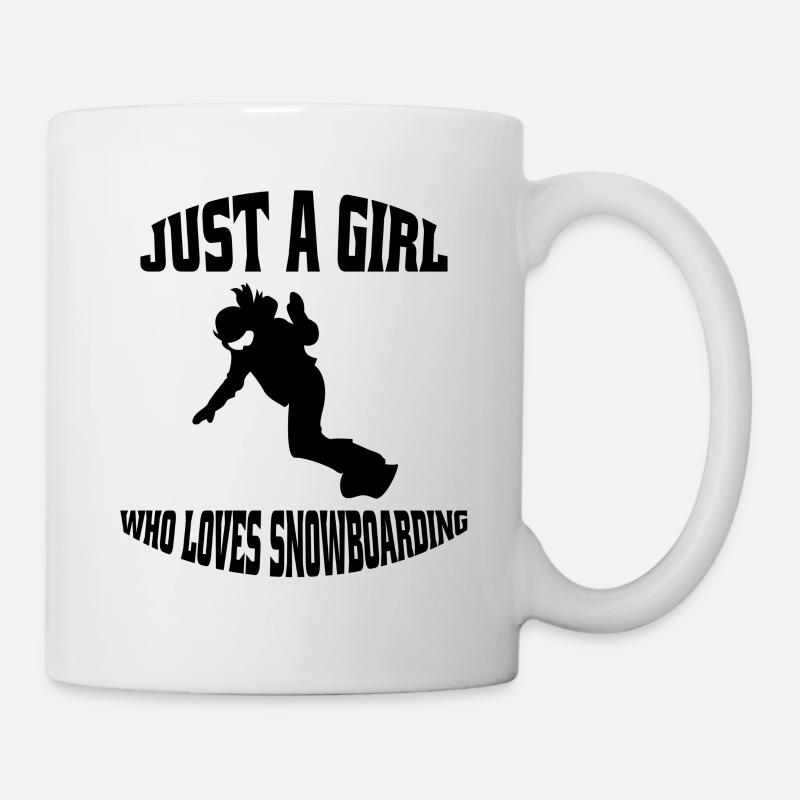 Snowboarderin Snowboard Mädchen Snowboardfahrerin - Tasse - Weiß