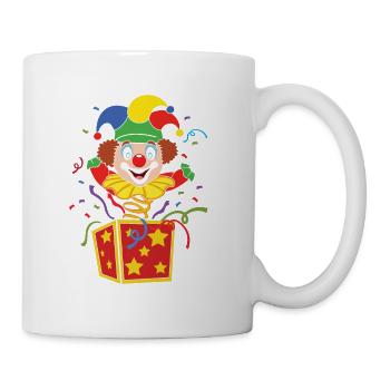 Karneval Clown - Tasse - Weiß - Rechts