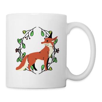 Printemps Nature Nature Renard Forêt Animaux Enfants Renards - Mug blanc - blanc - Droite
