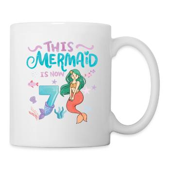 7. Geburtstag - Diese Meerjungfrau Ist 7 Jahr Alt - Tasse - Weiß - Rechts