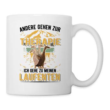 Indische Laufente Therapie Flaschenente - Tasse - Weiß - Rechts