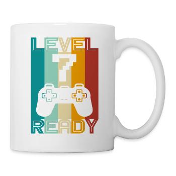 7th Birthday and 7th Anniversary Gaming Design - Mug - white - Right