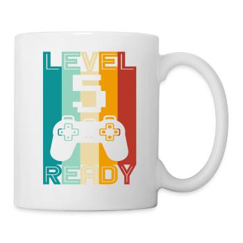 5th Birthday and 5th Anniversary Gaming Design - Mug - white - Right