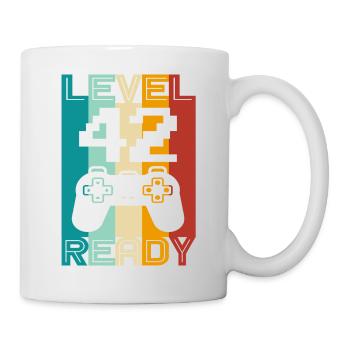 42nd Birthday Gamer Gift Idea Gambler 42 years - Mug - white - Right