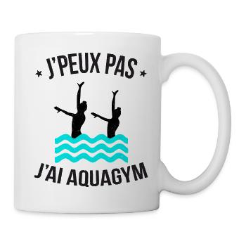 J'peux pas, j'ai Aquagym - Les milles excuses - Mug blanc - blanc - Droite