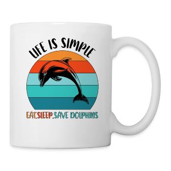 Dolphin Dolphins Marine Mammals - Mug - white - Right