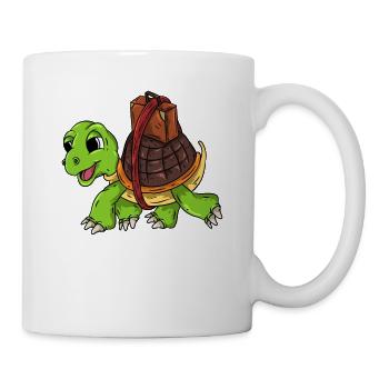 Schildkröte auf Reisen - Tasse - Weiß - Rechts