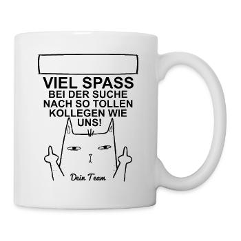 Jobwechsel Neuer Job Abschied Abschiedsgeschenk - Tasse - Weiß - Rechts