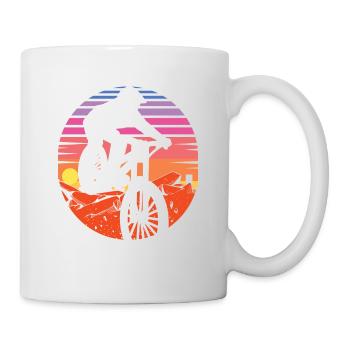 Mountainbike Retro Sunset - Tasse - Weiß - Rechts