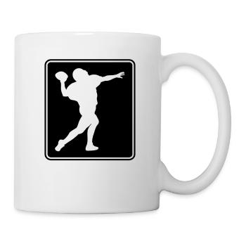 Football Footballer Logo - Tasse - Weiß - Rechts