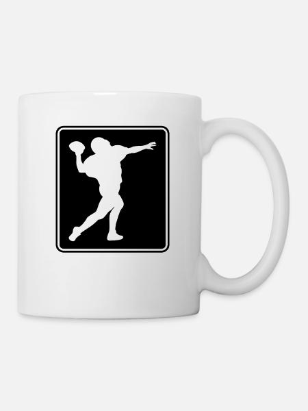 Football Footballer Logo - Tasse - Weiß