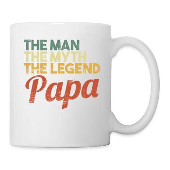 Retro - The Man The Myth The Legend Papa - Tasse - Weiß - Rechts