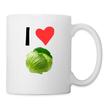 Ich liebe Kohl für Vegetarier - Tasse - Weiß - Rechts