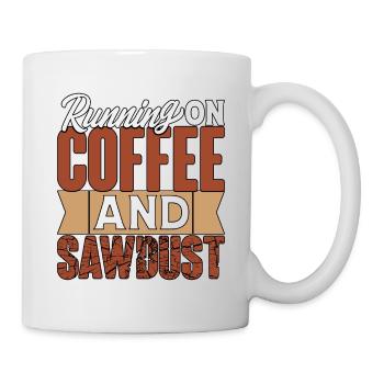 RUNNING ON COFFEE AND SAWDUST TRAVAIL DU BOIS - Mug blanc - blanc - Droite