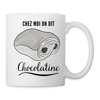 Chez moi on dit chocolatine - Mug blanc - blanc - Droite