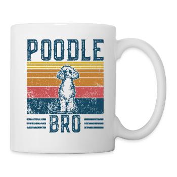 Hund Pudel Bro - Vintage Bro - Tasse - Weiß - Rechts