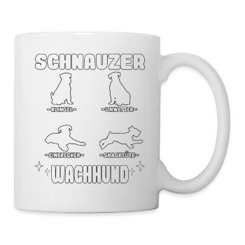 Witziges Wachhund Schnauzer Riesenschnauzer - Tasse - Weiß - Rechts
