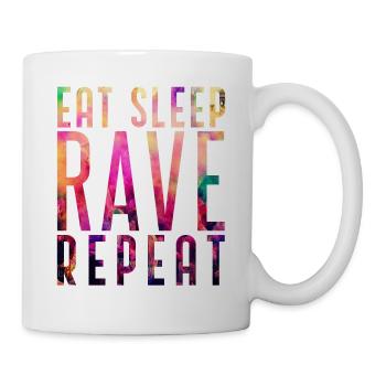 EAT SLEEP RAVE REPEAT T-Shirt Raver - Mug blanc - blanc - Droite