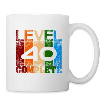 Endlich bin ich 40 - Tasse - Weiß - Rechts
