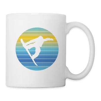 Snowboard Dicton Snowboarder Sports d’hiver - Mug blanc - blanc - Droite