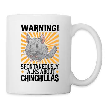 Attention talks spontaneously about chinchilla rodent - Mug - white - Right