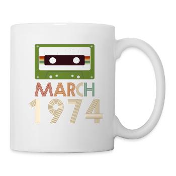 48th birthday gift March 1974 - Mug - white - Right