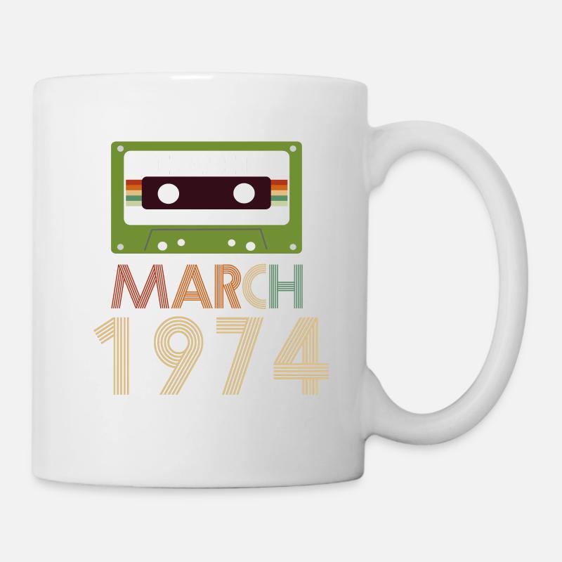 48th birthday gift March 1974 - Mug - white