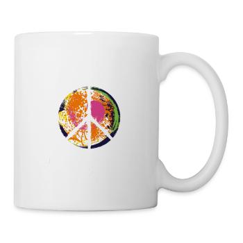 Flower Power 60s 70s - Love Freedom 2 - Tasse - Weiß - Rechts