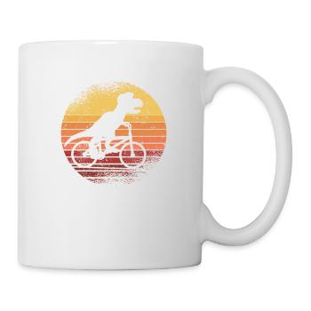 Bicycle T-Rex Lover Bicycle Motocross Dinosaur - Mug - white - Right