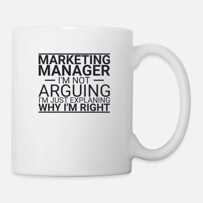 « Responsable Marketing Arguing | Marketing » - Mug blanc - blanc