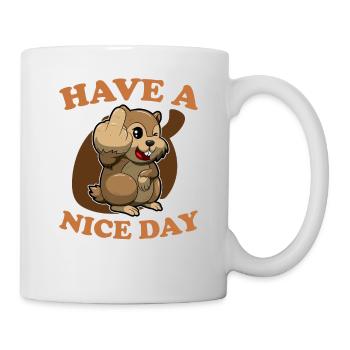 Avoir un beau doigt d’honneur - Mug blanc - blanc - Droite