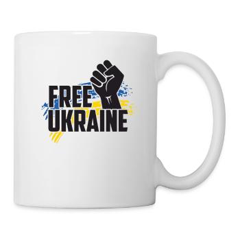 Libérez l’Ukraine Liberté pour l’Ukraine Bleu Jaune - Mug blanc - blanc - Droite