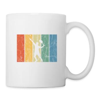 Old Schmetterhand Tennis Lustiger Spruch Sport - Tasse - Weiß - Rechts