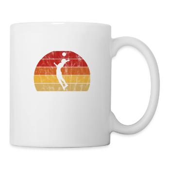 Old Schmetterhand Volleyball Lustige Spruch Sport - Tasse - Weiß - Rechts