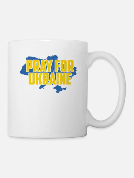 Priez pour l’Ukraine Prière pour la paix pour l’Ukraine - Mug blanc - blanc