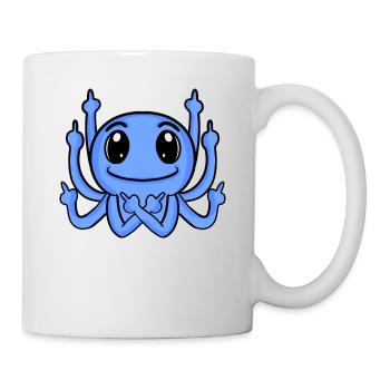 Kraken Middle Finger Funny - Mug - white - Right