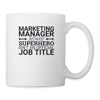 "Marketing Manager Superhero | Marketing" - Mug - white - Right