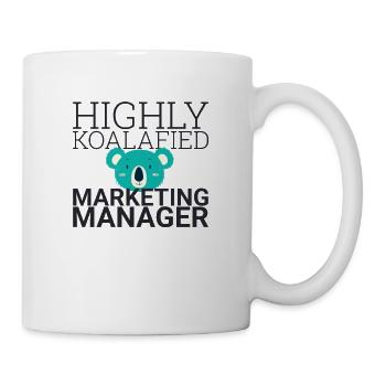"Marketing Manager Koalafied | Marketing" - Tasse - Weiß - Rechts