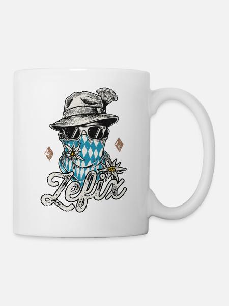 Zefix Shirt Trachten T-Shirt bayrisch Bayern - Tasse - Weiß